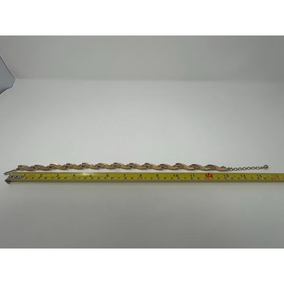 Vintage Crown Trifari Washed Gold Tone Statement Necklace - Picture 8 of 12